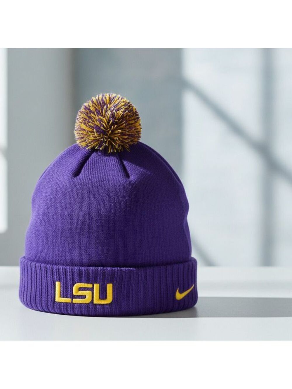 LSU Tigers Winter Hat Louisiana State University NCAA Purple & Gold Beanie